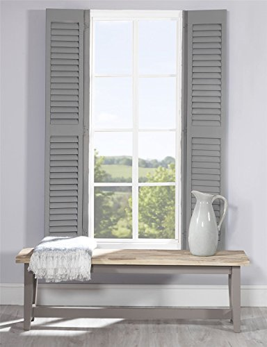 Florence Dove Grey Bench | Kitchen Dining Table Bench 120cm | Solid Wood | Wide Wooden Seat | Kitchen Dining Room Hallway Seating
