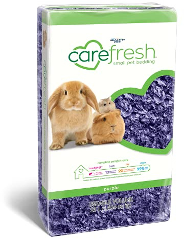 Carefresh – Litière en papier naturel 99 % sans poussière pour petits animaux avec contrôle des odeurs, violet, 23 L