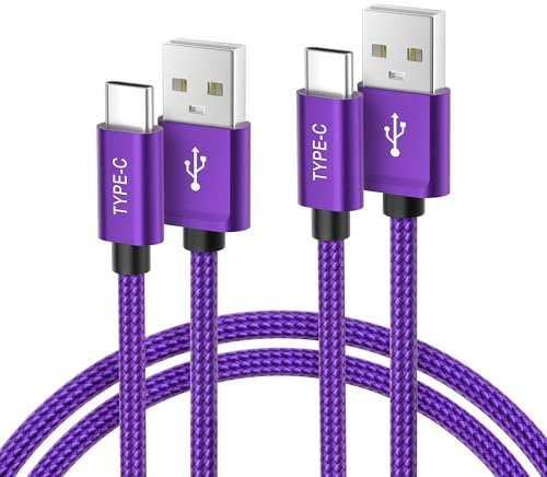 BASESAILOR for iPhone 17 Air USB to USB C Charger Cable 2M/2Pack,Type C Fast Charging Power Lead for Apple 15 16 Plus Pro,iPad 10,Mini 6 6th,7 7th Generation,Samsung S25 S24 S23 S22,A55,Z Flip Fold