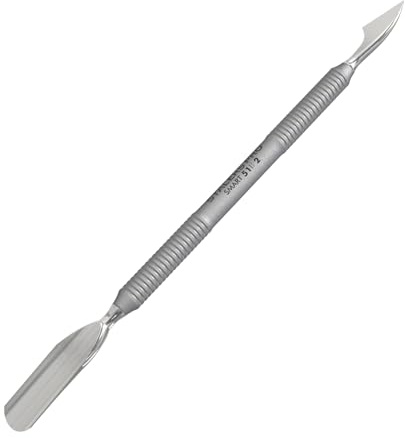 STALEKS Smart 51 Type 2 Stainless Steel Cuticle Pusher with Rubber Handle