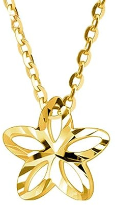 AMDXD Echt Halskette 18K Gold 750, Kette Damen Hohl Stern Frauen Halskette 40+5cm