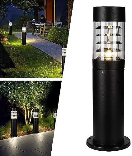 Mengjay Wegeleuchten Außen LED Gartenleuchte,Wege-Leuchte, Weg-Beleuchtung, Garten-Lampe,Aussenleuchte Stehlampe Wasserdichte Gartenleuchten Schwarz Gartenlampe für Garten Terrasse Garage