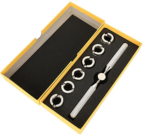 apri fondello Set di Chiavi per Rimuovere il Coperchio della Cassa Dell'orologioOyster con 6 Matrici per la Riparazione - Materiale in Acciaio Premium, Piccolo e Leggero