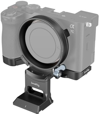 SMALLRIG Piastra di Montaggio con Collare Girevole per Sony A7C II/A7CR, Orizzontale a Verticale con Un Clic con Piastra a Sgancio Rapido Incorporata per Treppiede Arca/per Manfrotto RC2-4570