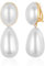 LILIE&WHITE Damen Ohrclips mit Perlenoptik, Tropfenförmiges Design, Eleganter Modeschmuck für Hochzeiten und festliche Anlässe