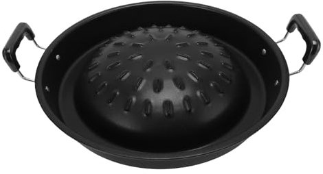 Depisuta Partita de Parrilla de Barbacoa Coreana Tailandesa, 2 en 1 sin Palanca de Humo de Humo Parrilla de Carbón Sartén de Aluminio Tostado para Asar una Carne y Verduras para (35 cm/13.78in negro)