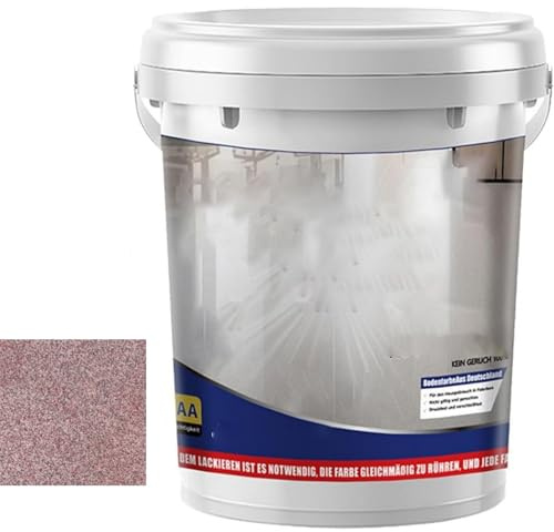Pintura epoxi de color arena para pisos, revestimiento de efecto mármol de alto brillo, pintura para suelos de garaje, impermeable y antideslizante, adecuada para uso en interiores y exteriores (rosa