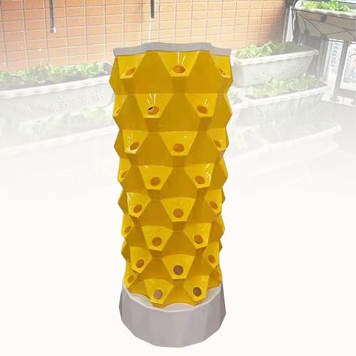 Sistema de torre de cultivo hidropónico vertical, jardín aeropónico para cultivo de hierbas y verduras en interiores con bomba hidratante, cama de siembra y macetas de red