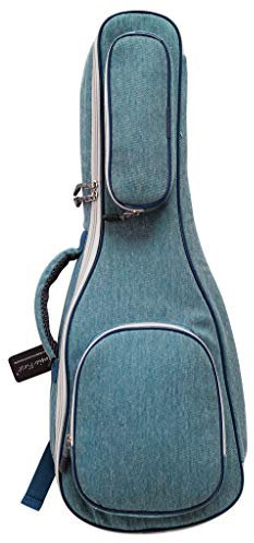 MUSIC FIRST Gitarrentasche, 15 mm dick, Vintage-Stil, Jeansstoff, weich, 71,1 cm, Guitalele-Rucksack, 71,1 cm, Bitte überprüfen Sie Foto Nr. 2 und messen Sie Ihre Gitarre