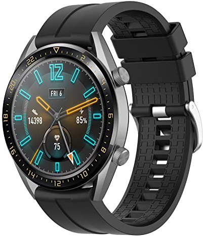 Syxinn Armband Huawei Watch GT 2 46 mm/GT 2 Pro/GT 3 46 mm/GT 4 (46 mm)/GT Sport/Active/Elegant/Huawei Watch 3/3 Pro armband, 22 mm klockarmband i silikon för Galaxy Watch 46 mm/Gear S3 Frontier