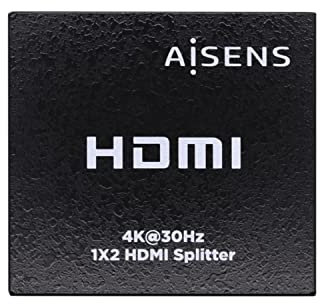 AISENS HDMI Duplicador 4k@30Hz 1x2 Con Alimentación. Negro