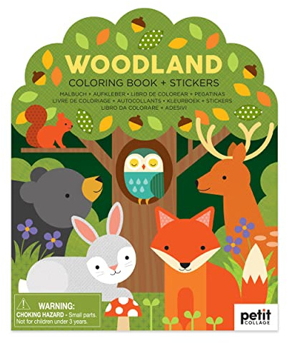 Petit Collage Woodland Colouring Book