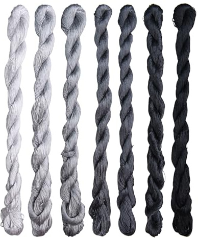 MINGGUXIUYI Naturligt 100 % sidengarn, handgjort broderigarn, silkesbroderigarn (97)