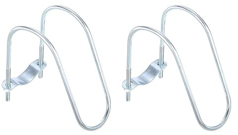 QUARKZMAN Cruzado-Conector Vertical Tubo Clip, 2uds Ajuste 2-3/8(60mm) a 3-1/2(90mm) Cruzada Hebilla Acero Cruz Tubo Abrazadera para Invernadero Toldo Marcos