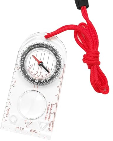 SIRLOMU Boussole de Navigation Boy Scout Boussole d'Orientation Boussole de Randonnée Légère avec Inclinaison Réglable pour Expédition Lecture de Carte Navigation Orientation (12,5 x 6,0 cm)