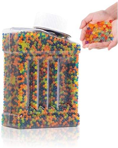 Perlas de agua, aprox. 60.000 perlas de agua de colores, decorativas y vistosas, se pueden utilizar para decoración de bricolaje, relleno de jarrones, perlas de gel floral