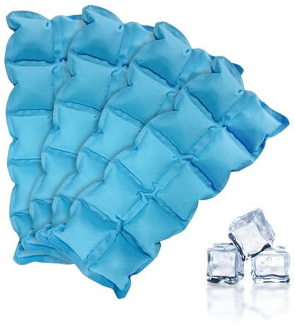 Ice Packs for Lunch Boxes Flexible - Reusable Slim Cooler Ice Packs 10” x 4” Long-Lasting Soft Freezer Packs for Lunch Bags, Coolers, Travel, Therapy & Camping, Food Safe Gel Cold Packs