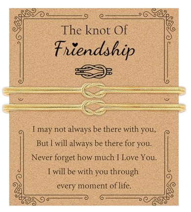 GRCLD Matching Bracelets for Couples Love Knot Bracelet Pinky Promise Soulmate Relationship Friendship Bracelets Forever Infinity Jewelry Gifts for Women Teen Her Him (FRIENDSHIP)