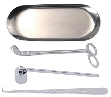 JINWPXSR Apagavelas de Acero Inoxidable de 4 Piezas(Silver)