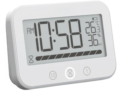 Reloj Digital de Baño Impermeable con Ventosa