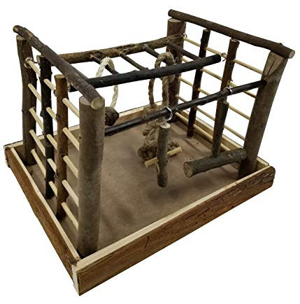 Dehner Vogelzubehör Spielzeug Matchfield, ca. 35 x 29 x 25 cm, Holz/Sisal, natur, 1 Stück (1er Pack)