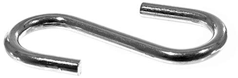 1/8 Inch S Hooks – 1/8 Inch Thick Metal and 1 ¾ Inch Long Hanging Tool (10 Pack)