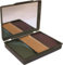 Set di trucchi mimetici Desert Camouflage con specchio, crema per trucco, 3 colori, kaki, verde oliva, marrone, certificato Nato, camuffamento, sopravvivenza, esercito militare