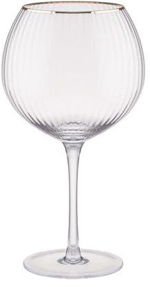 BUTLERS Gin Glas 650ml Vintage Gläser mit Goldrand - GOLDEN TWENTIES - Cocktailglas und Martinischale | Trinkgeschirr für Margarita, Cosmopolitan, Daiquiri, Desserts