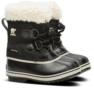 Sorel Yoot Pac Nylon WP, Stivali da Neve Impermeabili Unisex - Bambini e ragazzi, Nero (Black 111), 34 EU
