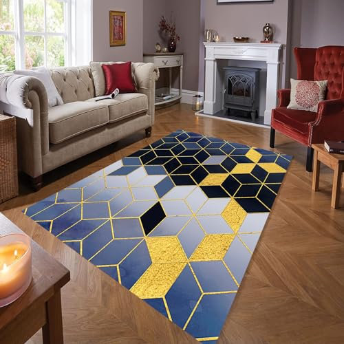 YANHONG Handwebteppich Läufer Teppich 110 x 370 cm Langlebig & strapazierfähig Teppichläufer für Wohnzimmer, mit Anti-Rutsch Unterseite für Esszimmer, Küche, läufer Flur, B