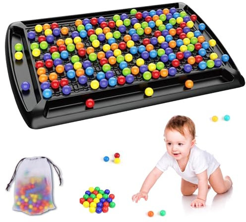 Intellektuelles Schachbrett Doppelduell,241 Stück Regenbogenball Schachbrett Strategiespiele,Rainbow Ball Gesellschaftsspiele,Tabletop Familienspiele Partyspiele für Erwachsene Kinder