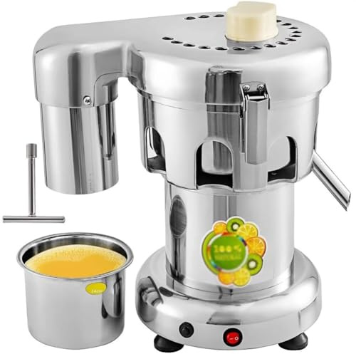 SHRGOMPIT Extractor de jugos comercial, extractor centrífugo 370 W, exprimidor prensa 4300 r/min, alta resistencia, frutas y verduras for tiendas