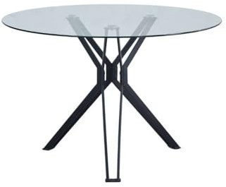 Domo Mea Tavolo Bretta Tondo in Vetro - 100x76 cm