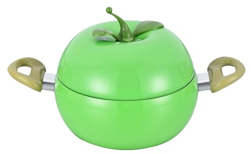 Mimoqk - Olla con forma de verduras y frutas, olla de tomate con tapa - para placas de inducción eléctricas, cocina fritura y leche sopa