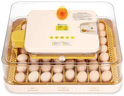 Sailnovo Incubators for Hatching Eggs 56 Egg Incubator with Auto Egg Turning and Auto Humidification, Temperature Control, Incubator for Chicken Duck Quail Eggs, Perfect for Lab School Farm