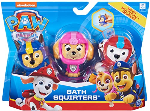 Paw Patrol, Confezione da 3 Spruzzini per Il Bagnetto con Marshall, Chase e Skye, per Bambini dai 3 Anni in su
