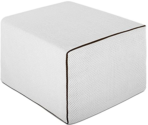 EVERGREENWEB - Puff Cama Individual con Colchón de WaterFoam Alto 15 cm, Ahorra Espacio, Plegable, Colchón Individual de 80x190 cm, Futón Plegable Tejido 3D Blanco