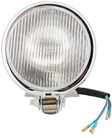 Tbest Phare LED Universel Rond de Moto, Accessoire de Modification de Universel Moto LED Phare Rétro Rond Vintage