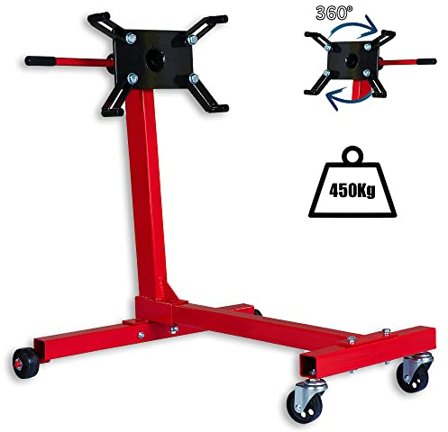 MGidea Supporto Blocco cavalletto Sostegno Motore 450Kg Struttura Acciaio Auto Officina Garage