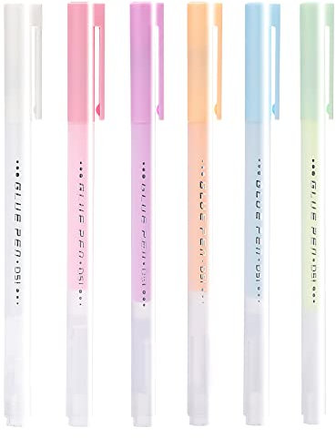 6PCS Schnell trocknender Klebestift, Schnelltrocknender Klebestifte für Sammelalbum,Feiner Flüssiger,Scrapbook Dry Glue Pen Selbstklebende Klebestifte für Sammelalbum