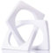 XMGZQ Moderne geometrische Würfel-Skulptur, weißer Knoten, Statue, Dekoration, Bücherregal, Tisch-Skulptur und Figuren, weißer Deko-Akzent, würfelförmige dekorative Ornamente