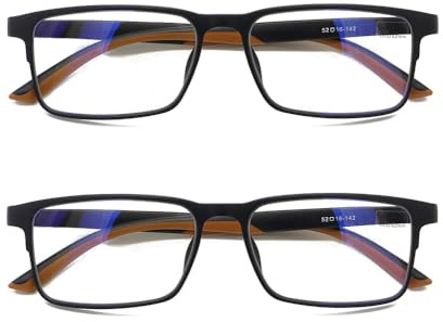 Mcoorn Lesebrille Breit Flexibel, Blaulichtfilter Stabil, Dioptrien +1.5