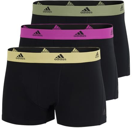 adidas Herren Trunk (3PK) -Active Flex Cotton 4A1M02 Boxershorts, 932 Assorted, S (3er Pack)