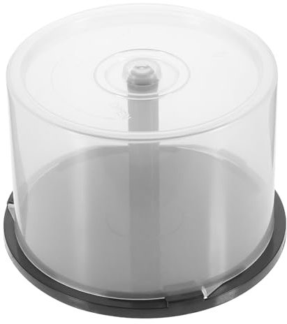 Gadpiparty Empty CD Storage Bucket, 2pcs Plastic DVD Storage Holder CD Storage Rack Empty Disc DVD Storage Containers Organizer