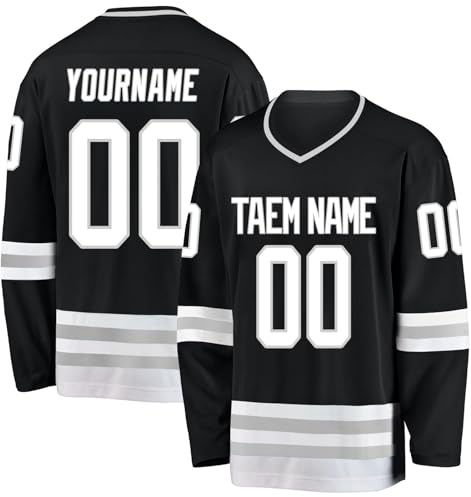 Hockey Jersey Custom Ice Hockey for Mens Personalized Name Number Logo Hockey Practice Jersey for Hockey Fans Youth StyleC White