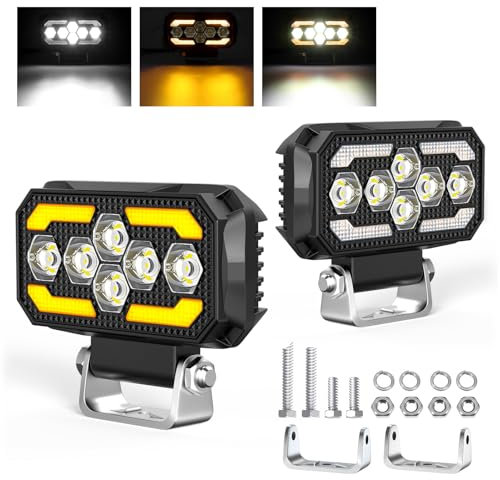 antom 2 pezzi fari led auto 168W 9-60V 18000 Lumen faro LED IP68 impermeabile 5 pollici faretti led 12v per escavatori, trattori, rimorchi, ATV, camion, veicoli fuoristrada, moto