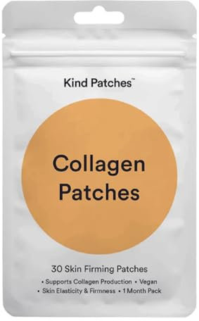 Kind Patches | Collagen | Skin Firming Production Support | Botanical Plant-Based Kind Collagen Blend, Tremella Mushroom & Vitamin C | 30 Vegan Patches