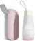 Aolso Reise-Regenschirm, 6 Rippen Mini-Regenschirm, Kleiner UV-Regenschirm,Winddichter Regenschirm mit Kapselhülle, Tragbarer Taschenschirm für Männer und Frauen (Farbverlauf Rosa)
