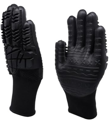 1 par, Guantes de Trabajo mecánicos Utilidad, Seguridad, antivibración adecuados, for maquinaria construcción M4YD(Purple)