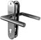 Paire de Poignée de porte sur plaque Entraxe 165 mm Inox 304 Mini TINA - Trou Cylindre